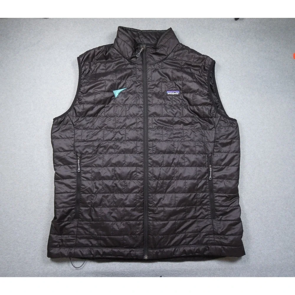 Patagonia Nano Puff Vest Mens XXL Black Quilted Full Zip Lightweight Outdoor